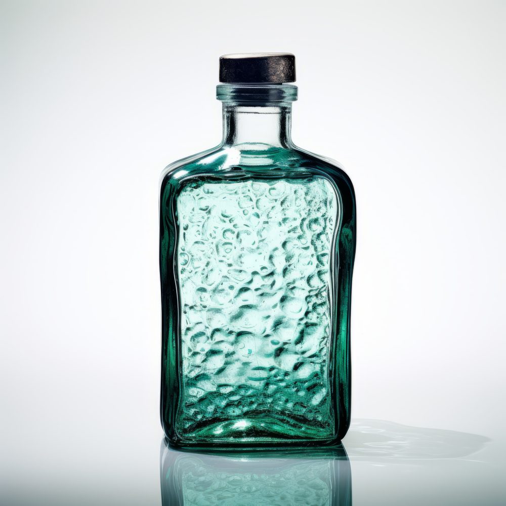 Alcool fort destiné à la préparation d’une liqueur, présenté sur un plan de travail de cuisine.